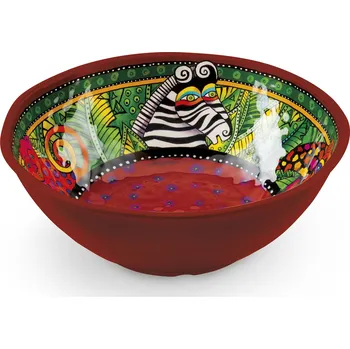 Egan LAUREL BURCH JUNGLE SONGS MELAMINE Červená salátová mísa 31 cm