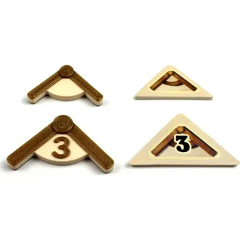 Příslušenství k deskovým hrám Myší Doupě 3D žeton prvního hráče a kvadranty - Galileo Galilei