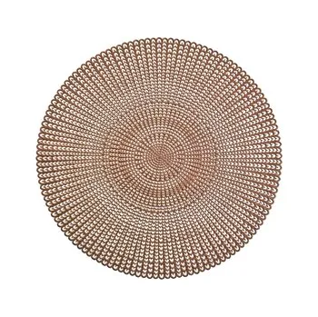 ZELLER Prostírání kulaté měděné plastové, průměr 41cm