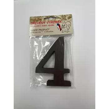 Číslo 4 střední hnědé – výška 100 mm