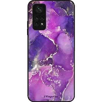 Pouzdro na mobilní telefon Lesklé pouzdro iSaprio pro Xiaomi Redmi Note 11 Pro 5G - Purple Marble 10 (Lesklé pouzdro, kryt, obal iSaprio Exclusive na mobil Xiaomi Redmi Note 11 Pro 5G s motivem Purple Marble 10 - elegantní skleněný vzhled, skvělá ochrana mobilu a luxusní styl,)