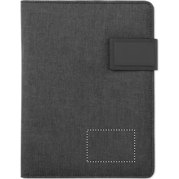 A5 desky s power bankou 5 LOWER FRONT, 40x60mm Sítotiskový transfer, 7 barev