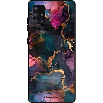 Pouzdro na mobilní telefon Lesklé pouzdro iSaprio pro Samsung Galaxy A51 - Dark Marble 10 (Lesklé pouzdro, kryt, obal iSaprio Exclusive na mobil Samsung Galaxy A51 s motivem Dark Marble 10 - elegantní skleněný vzhled, skvělá ochrana mobilu a luxusní styl, vyrobeno v Česku)