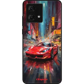 Pouzdro na mobilní telefon Lesklé pouzdro iSaprio pro Motorola Moto G84 - Ferrari (Lesklé pouzdro, kryt, obal iSaprio Exclusive na mobil Motorola Moto G84 s motivem Ferrari - elegantní skleněný vzhled, skvělá ochrana mobilu a luxusní styl, vyrobeno v Česku)