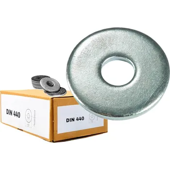 podložka 10mm (300ks) ZN DIN 440 - Podložky Veľkoplošné