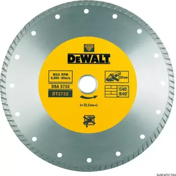 Řezný kotouč DT3732 Dia kotouč Turbo profi ze slinutých karbidů na suché řezání 230x22,2mm DeWALT