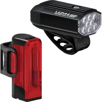 Příslušenství pro cyklistiku Lezyne sada osvětlení MICRO DRIVE 800+ / STRIP DRIVE 300+ (Black)