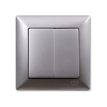 vypínač Vypínač č.5b Visage Ambience stříbrný