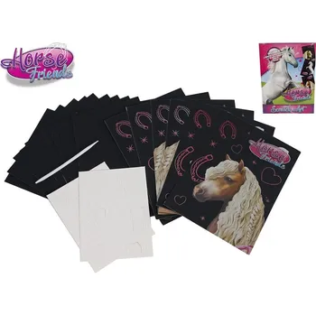 Hračka pro nejmenší Toys Amsterdam Horse Friends - škarabací papírky 16ks