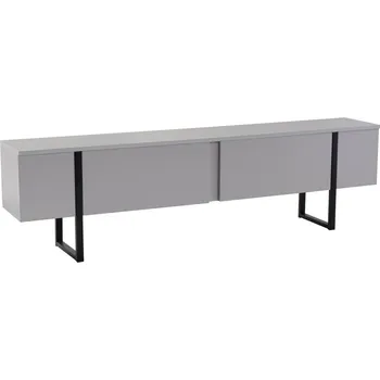 Televizní stolek Televizní stolek SOLFIR, šedá/černá + vyzvednutí ZDARMA