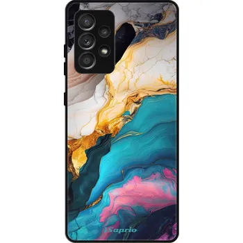 Pouzdro na mobilní telefon Lesklé pouzdro iSaprio pro Samsung Galaxy A52 / A52 5G / A52s 5G - Color Marble 21 (Lesklé pouzdro, kryt, obal iSaprio Exclusive na mobil Samsung Galaxy A52 / A52 5G / A52s 5G s motivem Color Marble 21 - elegantní skleněný vzhled, skvělá ochrana mobilu a)