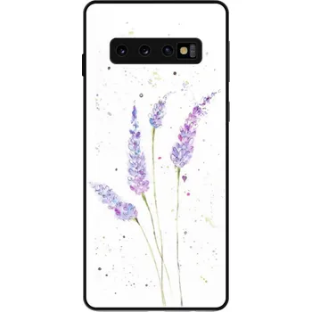Pouzdro na mobilní telefon Lesklé pouzdro iSaprio pro Samsung Galaxy S10 - Lavender (Lesklé pouzdro, kryt, obal iSaprio Exclusive na mobil Samsung Galaxy S10 s motivem Lavender - elegantní skleněný vzhled, skvělá ochrana mobilu a luxusní styl, vyrobeno v Česku)