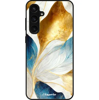 Pouzdro na mobilní telefon Lesklé pouzdro iSaprio pro Samsung Galaxy S23 FE - Blue Leaves (Lesklé pouzdro, kryt, obal iSaprio Exclusive na mobil Samsung Galaxy S23 FE s motivem Blue Leaves - elegantní skleněný vzhled, skvělá ochrana mobilu a luxusní styl, vyrobeno v Česku)