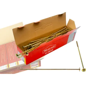 Vrut Klimas Wkret-Met TX 8x320mm - 1 Karton (4x50 ks) - Vruty do dřeva s talířovou hlavou, WKCP