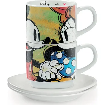 Egan DISNEY LOVE SWEET LOVE Sada 2 zelených stohovatelných espresso šálků