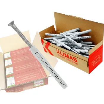 Dílna Klimas Wkret-Met 10x100mm KPS-FAST - 1 Kartón (4x50ks) - Rámové hmoždinky s vrutem se zápustnou hlavou, TX40