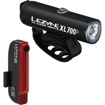 Cyklosvítilna Lezyne sada osvětlení CLASSIC DRIVE XL 700+ / STICK+ DRIVE (Black)