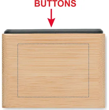 Budík Budík v bambusovém krytu 5 RIGHT, 30x40mm Tamponový tisk, 1 barva