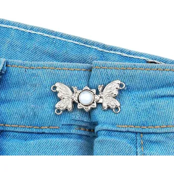 Motýlek Stahovač pasu, STŘÍBRNÝ, MOTÝLEK, 3,6x1,7 cm, 1ks