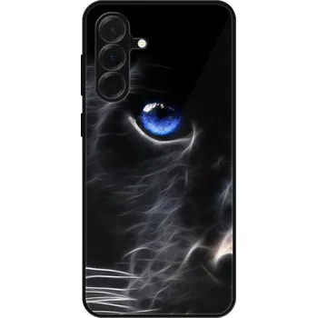 Pouzdro na mobilní telefon Lesklé pouzdro iSaprio pro Samsung Galaxy A36 5G - Black Puma (Lesklé pouzdro, kryt, obal iSaprio Exclusive na mobil Samsung Galaxy A36 5G s motivem Black Puma - elegantní skleněný vzhled, skvělá ochrana mobilu a luxusní styl, vyrobeno v Česku)