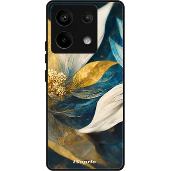 Pouzdro na mobilní telefon Lesklé pouzdro iSaprio pro Xiaomi Redmi Note 13 Pro 5G / Poco X6 5G - Gold Petals (Lesklé pouzdro, kryt, obal iSaprio Exclusive na mobil Xiaomi Redmi Note 13 Pro 5G / Poco X6 5G s motivem Gold Petals - elegantní skleněný vzhled, skvělá ochrana mobilu a)