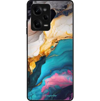 Pouzdro na mobilní telefon Lesklé pouzdro iSaprio pro Xiaomi Redmi Note 12 Pro 5G / Poco X5 Pro 5G - Color Marble 21 (Lesklé pouzdro, kryt, obal iSaprio Exclusive na mobil Xiaomi Redmi Note 12 Pro 5G / Poco X5 Pro 5G s motivem Color Marble 21 - elegantní skleněný vzhled, skvělá)