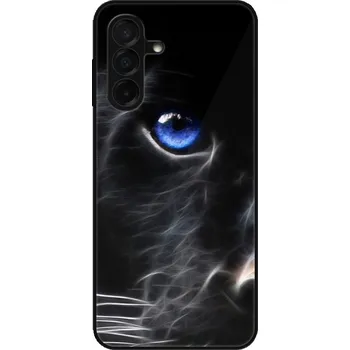 Pouzdro na mobilní telefon Lesklé pouzdro iSaprio pro Samsung Galaxy A26 5G - Black Puma (Lesklé pouzdro, kryt, obal iSaprio Exclusive na mobil Samsung Galaxy A26 5G s motivem Black Puma - elegantní skleněný vzhled, skvělá ochrana mobilu a luxusní styl, vyrobeno v Česku)