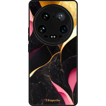 Pouzdro na mobilní telefon Lesklé pouzdro iSaprio pro Xiaomi 14 Ultra - Gold Pink Marble (Lesklé pouzdro, kryt, obal iSaprio Exclusive na mobil Xiaomi 14 Ultra s motivem Gold Pink Marble - elegantní skleněný vzhled, skvělá ochrana mobilu a luxusní styl, vyrobeno v Česku)