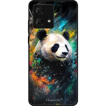 Pouzdro na mobilní telefon Lesklé pouzdro iSaprio pro Motorola Moto G84 - Abstract Panda (Lesklé pouzdro, kryt, obal iSaprio Exclusive na mobil Motorola Moto G84 s motivem Abstract Panda - elegantní skleněný vzhled, skvělá ochrana mobilu a luxusní styl, vyrobeno v Česku)