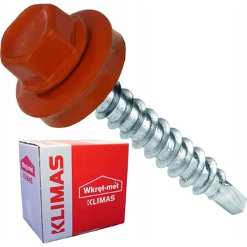 Spojovací materiál Klimas Wkret-Met RAL 8004 4,8x19mm - 250ks - Vruty farmářské střešní farba: měděná hnědá