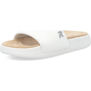 Dámské pantofle DÁMSKÉ PANTOFLE RIEKER W3250-80 BÍLÁ Barva: BÍLÁ, Velikost: 40
