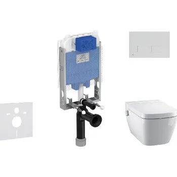 WC sada Ideal Standard ProSys - Set předstěnové instalace, sprchovací toalety a sedátka TECEone, tlačítka Oleas M2, Rimless, SoftClose, chrom mat ProSys80M SP128