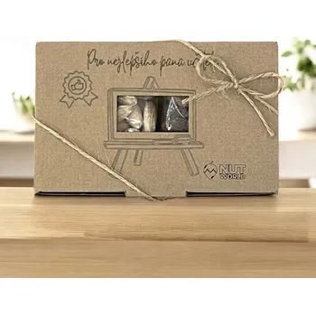 Nutworld.cz Dárková ořechová krabička 2x50g - PRO PANA UČITELE