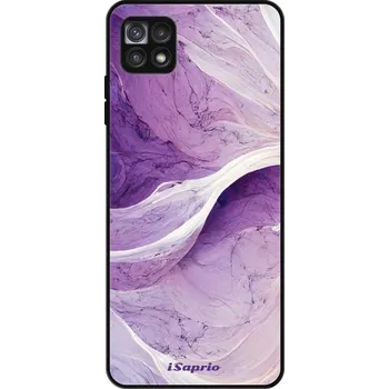 Pouzdro na mobilní telefon Lesklé pouzdro iSaprio pro Samsung Galaxy A22 5G - Purple Paint 10 (Lesklé pouzdro, kryt, obal iSaprio Exclusive na mobil Samsung Galaxy A22 5G s motivem Purple Paint 10 - elegantní skleněný vzhled, skvělá ochrana mobilu a luxusní styl, vyrobeno v Česku)