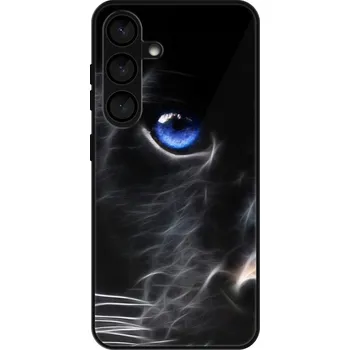 Pouzdro na mobilní telefon Lesklé pouzdro iSaprio pro Samsung Galaxy S24 - Black Puma (Lesklé pouzdro, kryt, obal iSaprio Exclusive na mobil Samsung Galaxy S24 s motivem Black Puma - elegantní skleněný vzhled, skvělá ochrana mobilu a luxusní styl, vyrobeno v Česku)