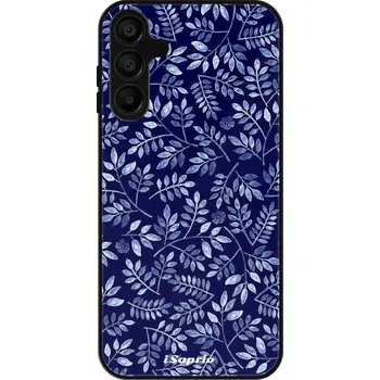 Pouzdro na mobilní telefon Lesklé pouzdro iSaprio pro Samsung Galaxy A15 / A15 5G - Blue Leaves 05 (Lesklé pouzdro, kryt, obal iSaprio Exclusive na mobil Samsung Galaxy A15 / A15 5G s motivem Blue Leaves 05 - elegantní skleněný vzhled, skvělá ochrana mobilu a luxusní styl, vyrobeno