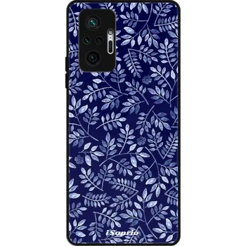 Pouzdro na mobilní telefon Lesklé pouzdro iSaprio pro Xiaomi Redmi Note 10 Pro - Blue Leaves 05 (Lesklé pouzdro, kryt, obal iSaprio Exclusive na mobil Xiaomi Redmi Note 10 Pro s motivem Blue Leaves 05 - elegantní skleněný vzhled, skvělá ochrana mobilu a luxusní styl, vyrobeno v Čes