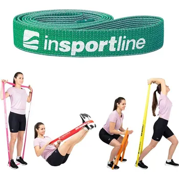 Insportline Posilovací guma inSPORTline Rand XX Strong 208x3,3 cm / 13 kg Barva tmavě zelená