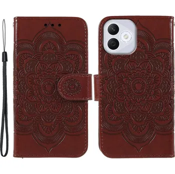 Pouzdro na mobilní telefon Mandala knížkové pouzdro na Honor 400 Lite - hnědé