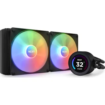 PC ventilátor NZXT vodní chladič Kraken 280 ELITE RGB / 2x140mm RGB fan / 4-pin PWM / LCD disp. / 6 let RL-KR28E-B1
