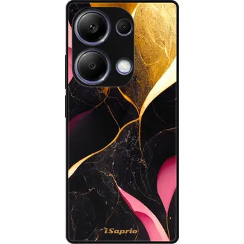 Pouzdro na mobilní telefon Lesklé pouzdro iSaprio pro Xiaomi Redmi Note 13 Pro 4G - Gold Pink Marble (Lesklé pouzdro, kryt, obal iSaprio Exclusive na mobil Xiaomi Redmi Note 13 Pro 4G s motivem Gold Pink Marble - elegantní skleněný vzhled, skvělá ochrana mobilu a luxusní styl,)