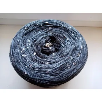 Příze Flitrovka Smoke 3-nitka 1000m s flitry (Duhové klubko s flitry Flitrovka Smoke)