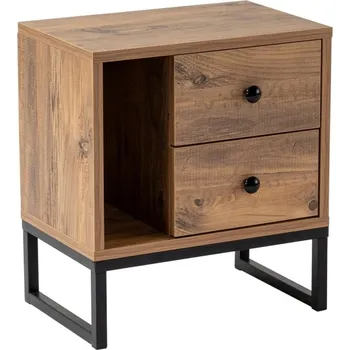 Noční stolek Noční stolek POLSAR, atlantská borovice/černá + vyzvednutí ZDARMA