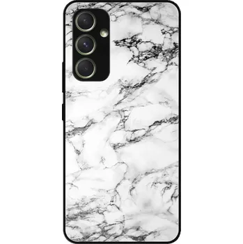 Pouzdro na mobilní telefon Lesklé pouzdro iSaprio pro Samsung Galaxy A54 5G - White Marble 01 (Lesklé pouzdro, kryt, obal iSaprio Exclusive na mobil Samsung Galaxy A54 5G s motivem White Marble 01 - elegantní skleněný vzhled, skvělá ochrana mobilu a luxusní styl, vyrobeno v Česku)