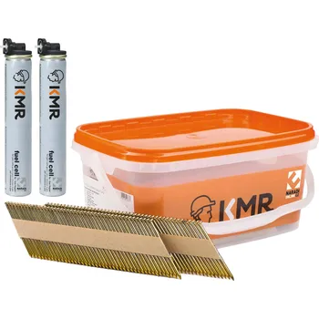 Hřebík 3,1x90mm D34 KMR - 2200 ks + 2x 80ml plynová náplň - Hladké hřebíky do hřebíkovačky