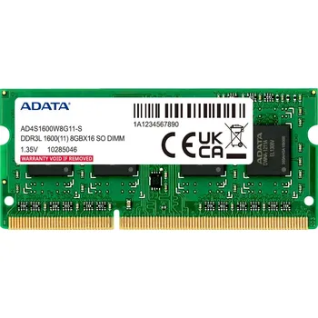 Operační paměť ADATA Premier 8GB DDR3L 1600MT/s / SO-DIMM / CL11 / 1,35V ADDS1600W8G11-S