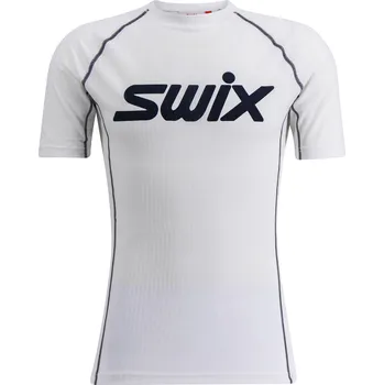 Pánské termo spodní prádlo SWIX RaceX Classic, krátký rukáv, pánské triko, Bright White/Dark Navy Velikost: L