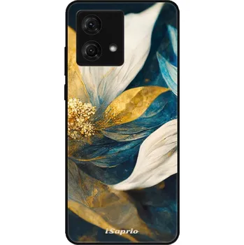 Pouzdro na mobilní telefon Lesklé pouzdro iSaprio pro Motorola Moto G84 - Gold Petals (Lesklé pouzdro, kryt, obal iSaprio Exclusive na mobil Motorola Moto G84 s motivem Gold Petals - elegantní skleněný vzhled, skvělá ochrana mobilu a luxusní styl, vyrobeno v Česku)