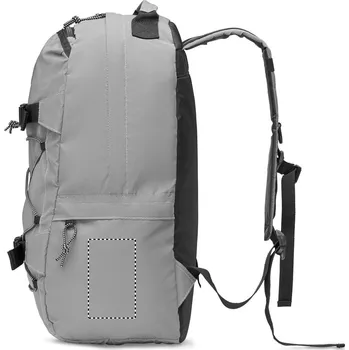 Vysoce reflexní batoh 190T 5 SIDE POCKET, 100x60mm Sítotisk, 1 barva