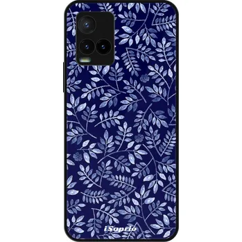 Pouzdro na mobilní telefon Lesklé pouzdro iSaprio pro Vivo Y21 / Y21s / Y33s - Blue Leaves 05 (Lesklé pouzdro, kryt, obal iSaprio Exclusive na mobil Vivo Y21 / Y21s / Y33s s motivem Blue Leaves 05 - elegantní skleněný vzhled, skvělá ochrana mobilu a luxusní styl, vyrobeno v Česku)